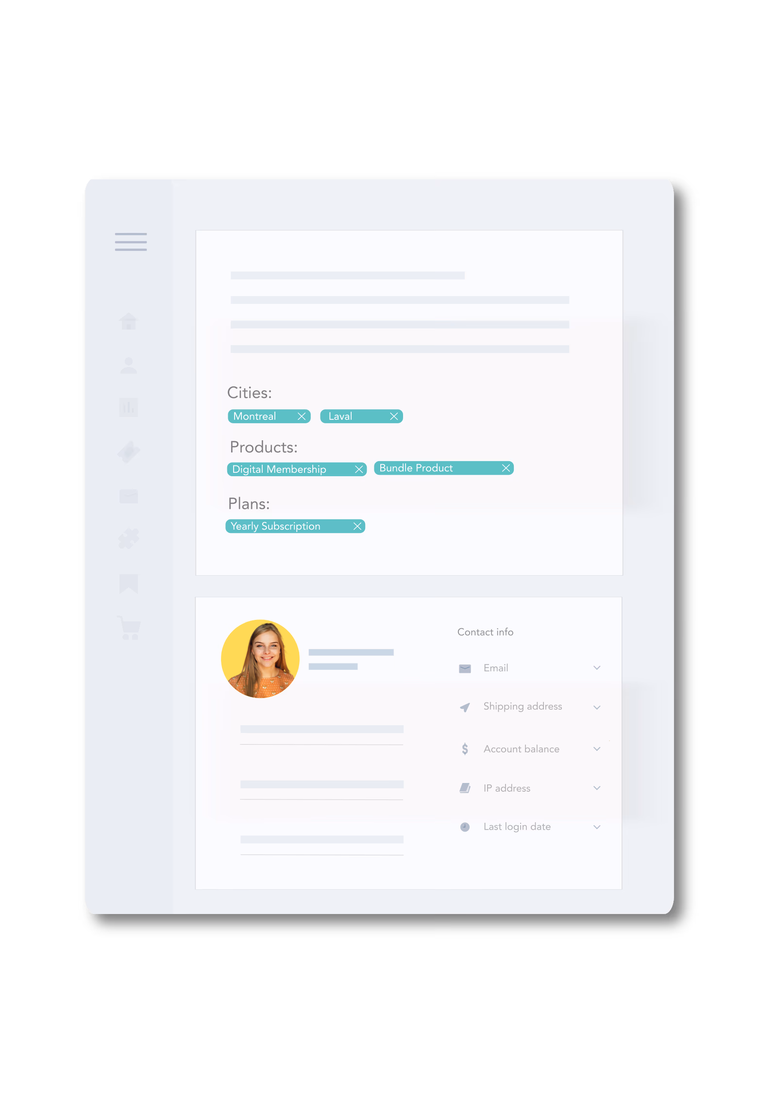 Product shipping with client